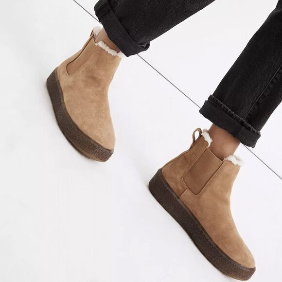 NEW Madewell The Toasty Chelsea Boot,‎ dark coffee, 10 - Picture 13 of 16